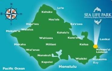 map to Sea Life Park Hawaii